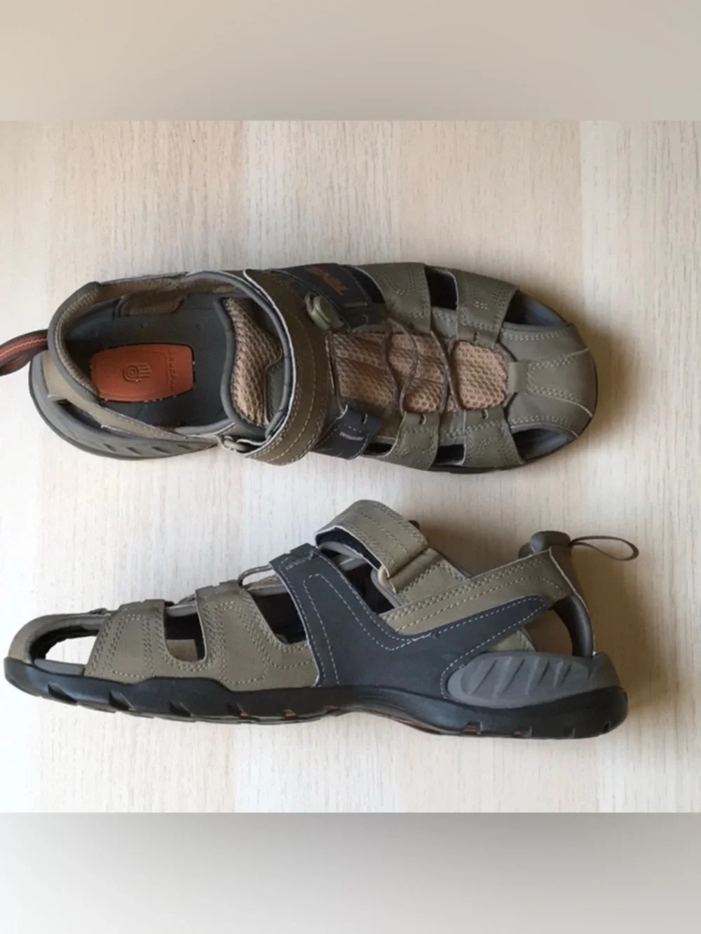 Teva Men's Brown and Black Closed-Toe Adventure Sandals, Size 11 Forebay